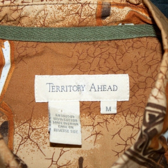 Territory Ahead Mens Short Sleeve Button Front Shi - Picture 3 of 5